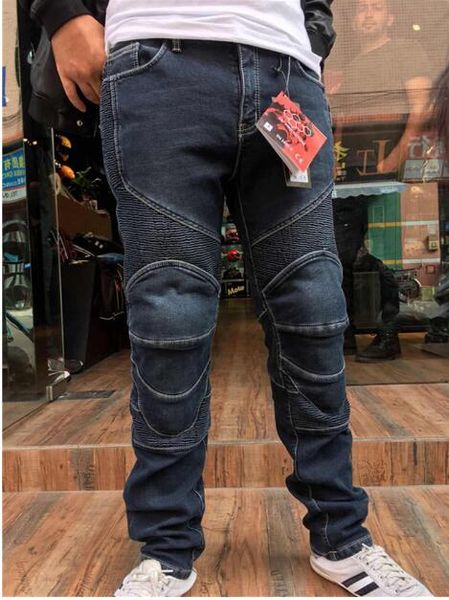 

cross-country racing motorcycle riding knight with velvet winter warm jeans locomotive speed drop pants
