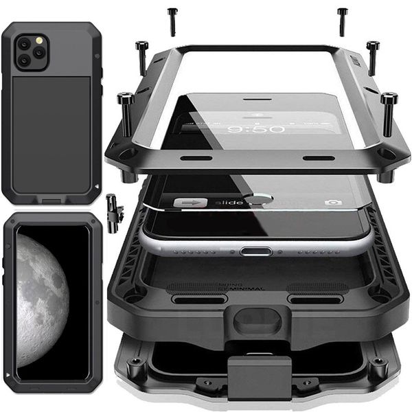 

Металл 360 Полный бронежилет противоударный телефон чехол для iPhone 11 Pro Max XR X XS 6 6S 7 8 P