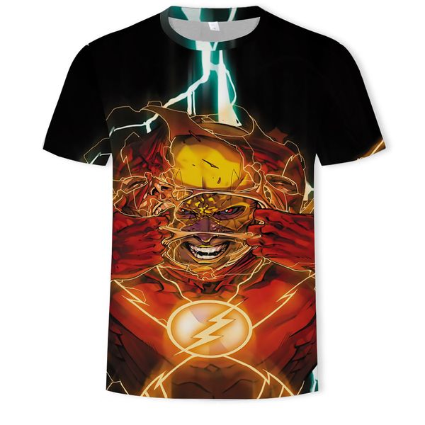 

mens designer marvel 3d short-sleeved printed round collar t-shirt, White;black