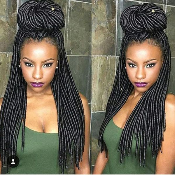 

crochet braids faux locs kanekalon synthetic braiding hair 18inch crochet hair extensions black brown blonde color