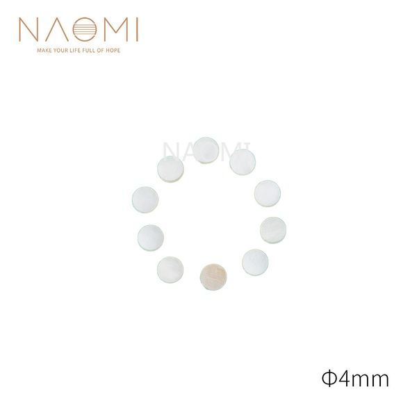 

наоми 10 шт. гитара точки 4 мм белый перламутровый оболочки гриф точки для электрической гитары укулеле грифы