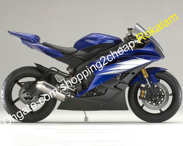 Kundenspezifische Verkleidung für Yamaha YZF600 R6 YZF-R6 06 07 YZF 600 R6 Schwarz Blau Karosserieteile Cowling (Spritzguss)