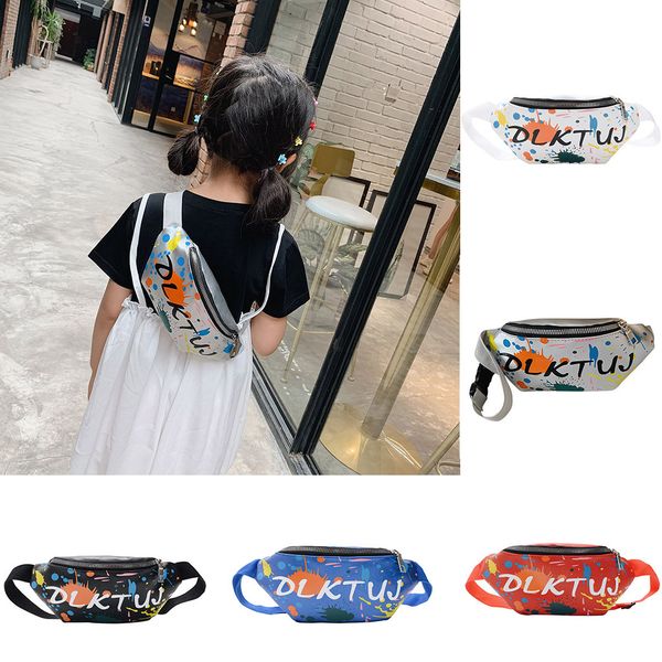 

children fashion print shoulder messenger bag children's outdoor small diagonal package coin bags waist pack