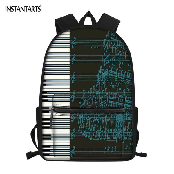 

instantarts piano music notes print primary students school bag kids fashion design schoobags satchel rucksack mochilas