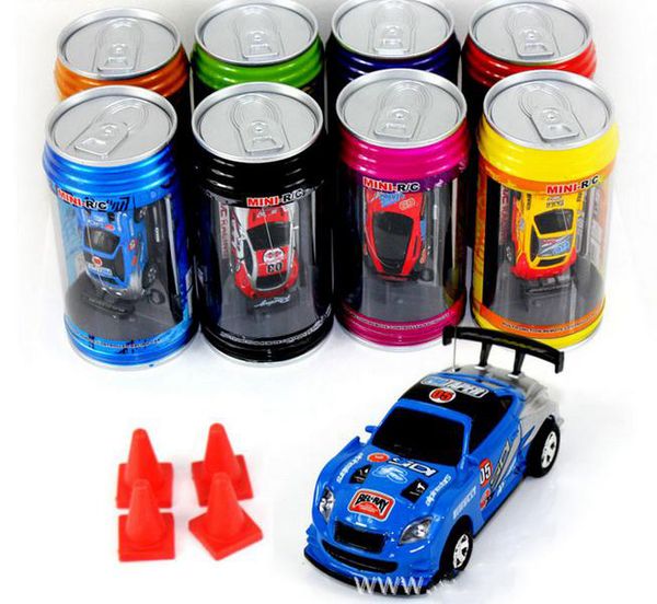 

epacket color mini-racer remote control car coke can mini rc radio remote control micro racing 1:64 car 8803 children toy gift