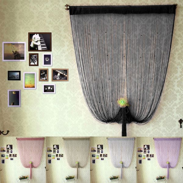 

blackout string beaded window curtains with home door voile window curtains room divider for children living room gordijnen