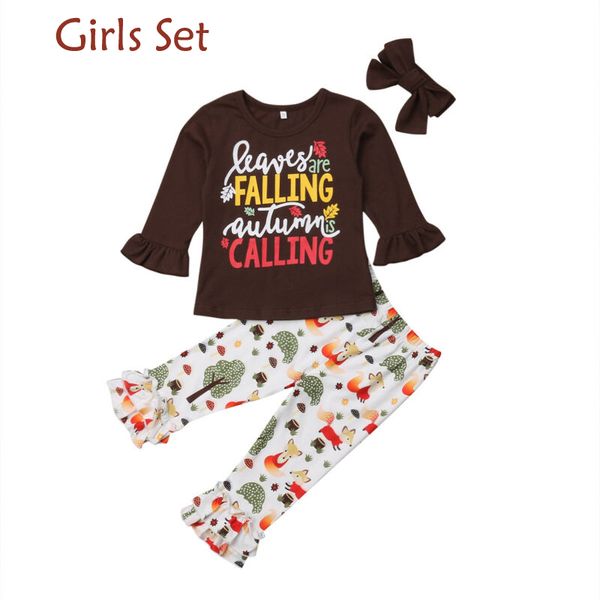 

3pcs toddler kid baby girls long sleeve + pants leggings +headband autumn outfits set, White