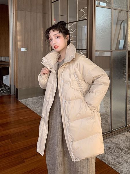 

coat female women's winter down jacket duck down jacket women warm long coat korean fashion 2020 ropa mujer w2001 pph700, Black