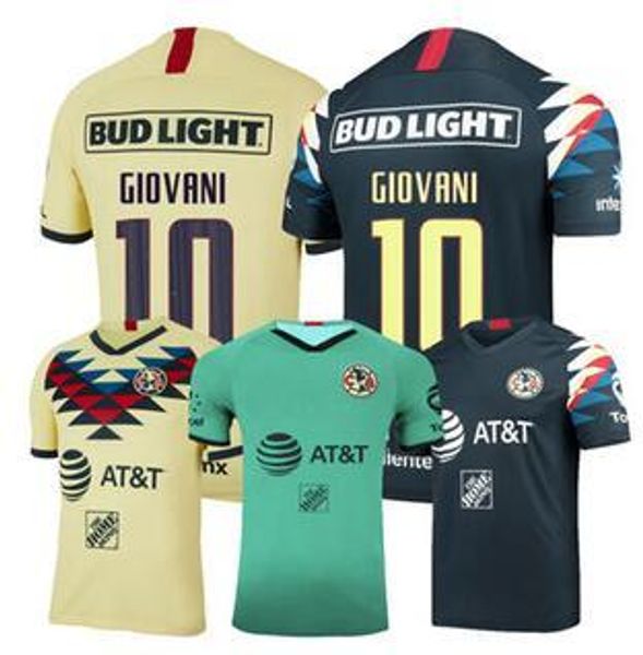 

новый клуб america home away третьи 19 20 liga mx camiseta де futbol giovani g dos santos трикотажные мужчины женщины футбол рубашки, Black;yellow
