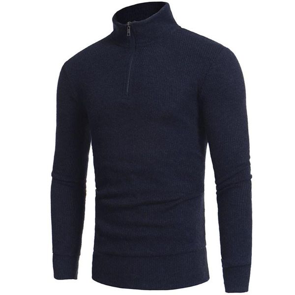 

man's fashion zipper casual high-collar men's sweaters winter male boy warmer cashmere sweaters men knitwear drop ship, White;black