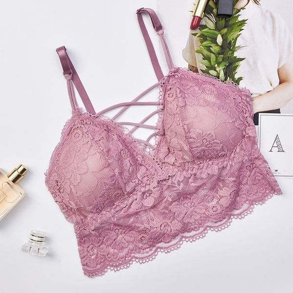 

femme lingeries plus size bras bralette lace seamless red pink black white bras for women padded push up wireless bra plus size, Red;black