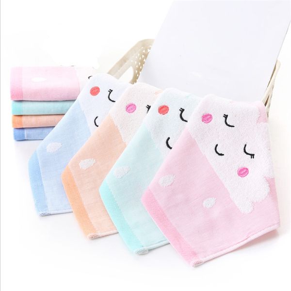 piccolo asciugamano di cotone garza asilo per bambini asciugamano viso asciugamano saliva bambino fabbrica all'ingrosso 25 25 cm