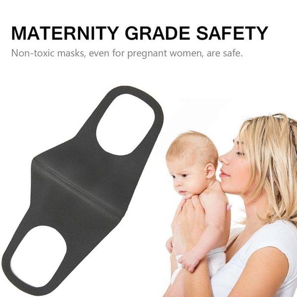 

clearance washable sponge bandana for women & men - black designer face mask
