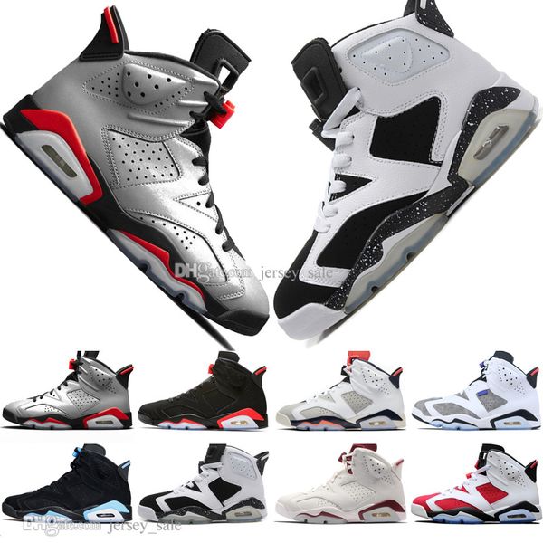 

2019 infrared bred vi 6 6s mens basketball shoes 3m reflective flint sport blue white cement carmine men sneakers designer trainers