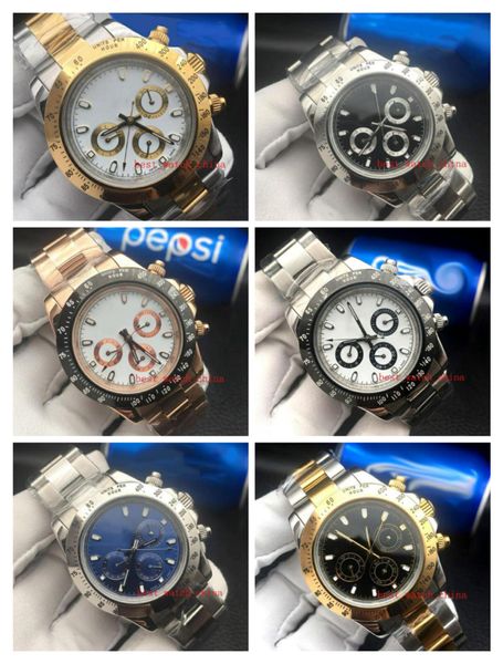 

6 styles fashion noble 6-pin mens watch sapphire 116500 116503 series mens watches automatic mechanical wristwatches stainless steel, Slivery;brown