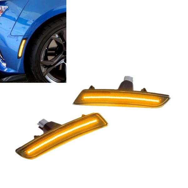 

dhbh-1pair car front led side lights marker turn signal lights for chevy camaro 2016 2017 2018 2019