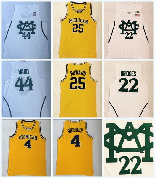 

High Quality Michigan Wolverines 5 JALEN ROSE 25 DWIGHT HOWARD 4 CHRIS WEBBER 100% Stitched College Basketball Jerseys S-3XL Fast Shipping