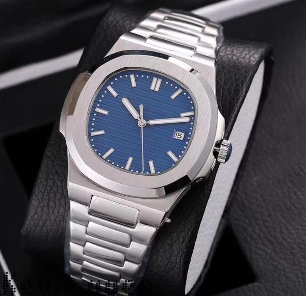 

Top Nautilus Watch Men Automatic Luxury Watches 5711 Silver Strap Blue Stainless Mens Mechanical Orologio di Lusso Wristwatch Date Chrono 01