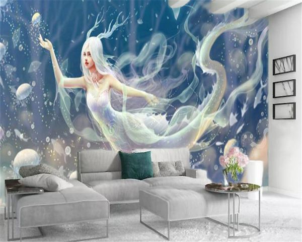 

3d спальня обои летающий ангел фея красоты home decor гостиная спальня wallcovering hd обои