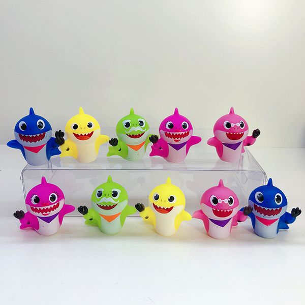 

10pc et 5 6cm baby hark figure queeze toy animal doll 2019 new popular cartoon baby hark chri tma gift