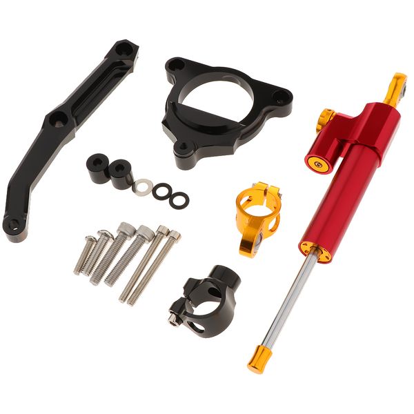 

cnc aluminum steering stabilizer buffer with brackets kit full set fit for kawasaki z800 2013-2016