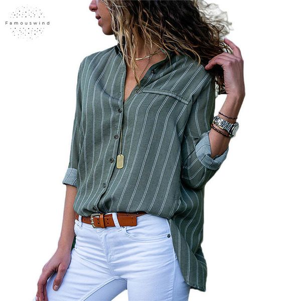 

arrival new women blouses autumn striped button women 3xl blouses casual long sleeve blouse office ladies shirt s and, White