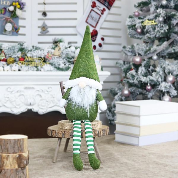 

new 20inch lovely fabric cute christmas gnomes soft xmas faceless long legs gnome doll toys pendant ornaments party decor