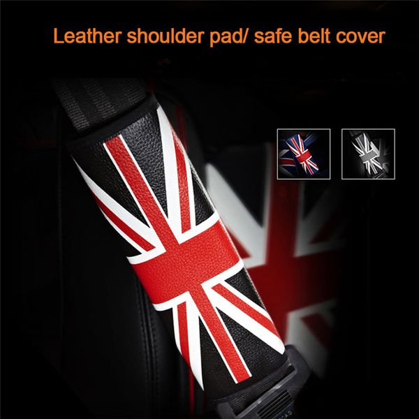 

1pcs car seat belt safety harness decoration shoulder pad pu leather auto smart fortwo seatbelt cover car seat belt protector