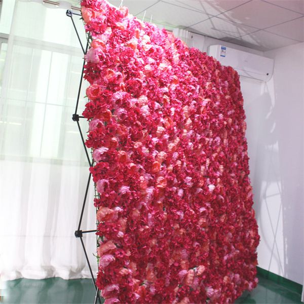 

Artificial flower wall panel tand diy decor for wedding backdrop folding di play rack helf ea y to carry 5 ize available