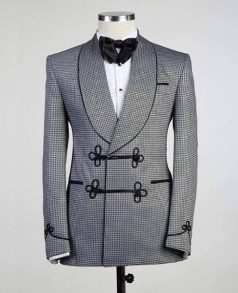 

new fashion suit men blazer jackets and black pants fashion business mens suits plus size wedding suits for man 2020, White;black