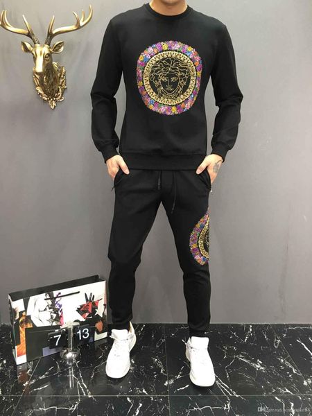 

new set sweatsuit tracksuit women men hoodies pants mens clothing sweatshirt pullover casual tennis sport tracksuits sweat suits -3xl, Gray