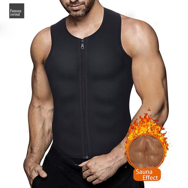 

формирователь мужчины trainer жилет для потери веса горячие неопрена корсета тела тренировки zip сауна рубашки верхней части бака сауна кост, Black;white