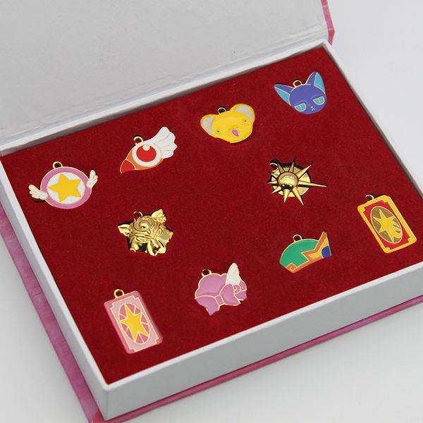 

2019 anime accessories creative badge cosplay accessories variety sakura magic keychain set lovely gift exquisite keychains, Silver