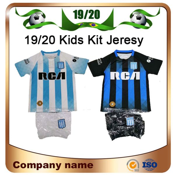 

2020 Racing Club de Avellaneda Kids kit Soccer Jerseys 19/20 Home Racing Away BOU FERNANDEZ CENTURION children Football shirt uniform