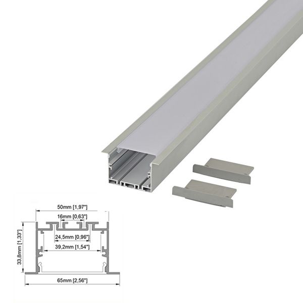 

linear flange aluminium led profile and 65mm wide t type led channel for ceiling or surface mounted light style extrusion for wall