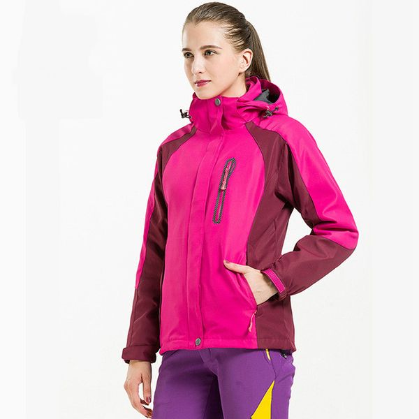 

outdoor sports men and women can remove two sets of warm waterproof waterproof and ventilated mountaineering assault jackets, Blue;black