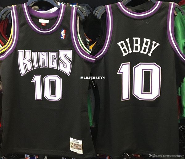 

mike bibby #10 black sewn hardwood classic vintage jersey mens vest size xs-6xl stitched basketball jerseys ncaa, Black;blue