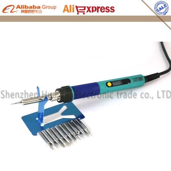 

936d lcd adjustable temperature digital electric soldering station eu plug+10/pcs solder tip replace hakko 936 soldering station