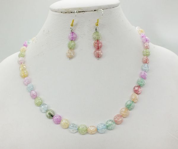 

crystal necklace. earrings, classic ladies party necklace jewelry, Silver
