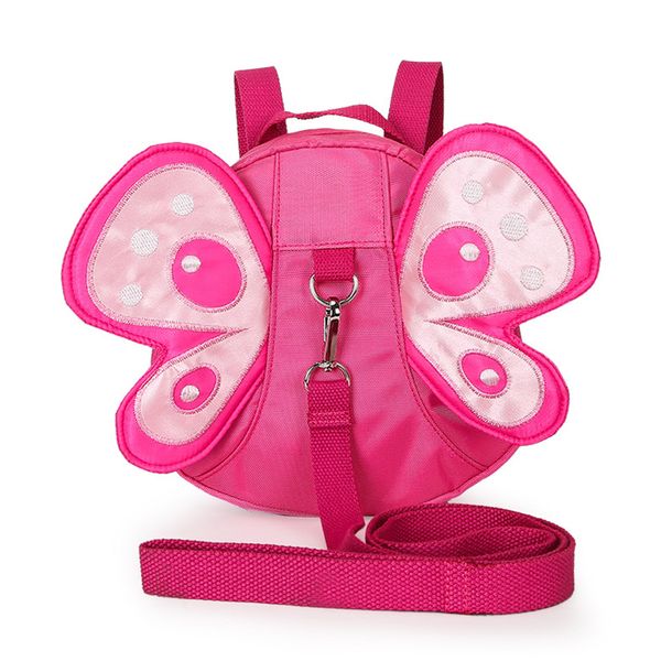 

girls with pulling rope children butterfly large capacity anti lost backpack striking nylon