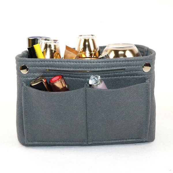 

felt insert purse organizer handbag foldable cosmetic travel bag for women new