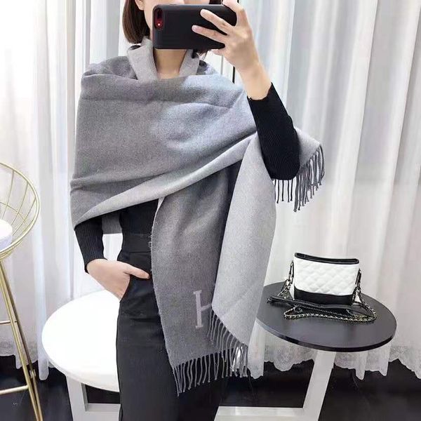 

новый зимний шарф двухсторонняя и двухцветный с тонким мастерством, который модно и высоким класс, Blue;gray