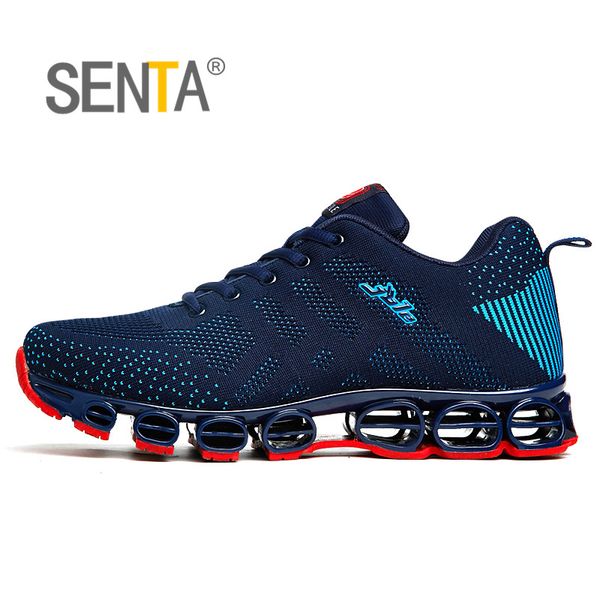 

senta high-quality men's running shoes unique sole breathable mesh outdoor athletic shoe absorption jogging shoes