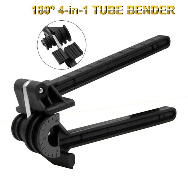 

new 4 in 1 180 degree pipe tubing bender for 3/16in 1/4in 5/16in 3/8in tube heavy duty bending tool four-slot combination bender