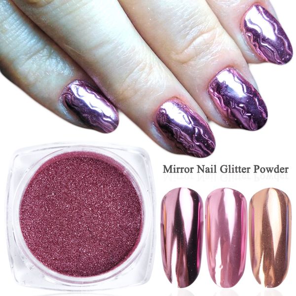 

0.5g nail glitter rub mirror pigment powder diping rose gold holographic nail art chrome manicure decorations dust lec/asx-1, Silver;gold