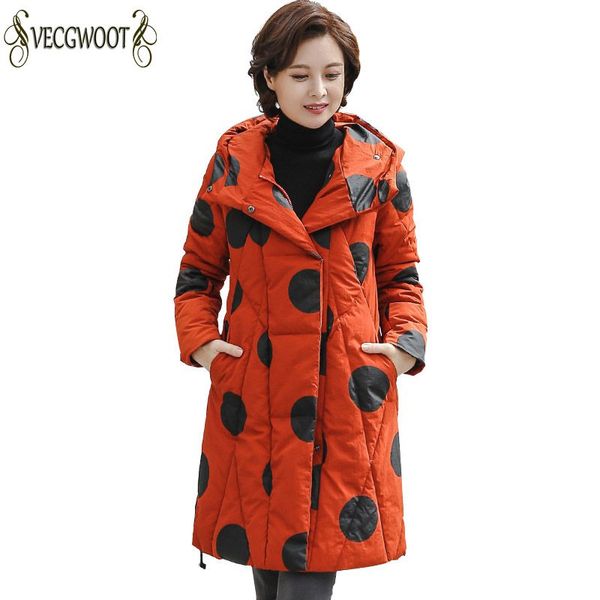 

winter big size females parkas middle-age 2018 fashion new women cotton jacket loose casual coat thicker warm outerwear rt02, Black