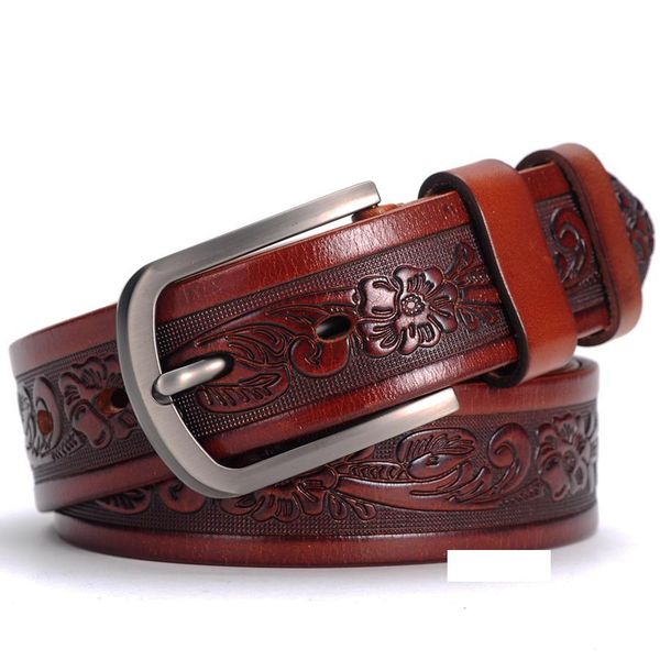 

fashion men leather belt new arrival belt for men male strap waistband for genuine leather pin buck ceinture hommes, Black;brown