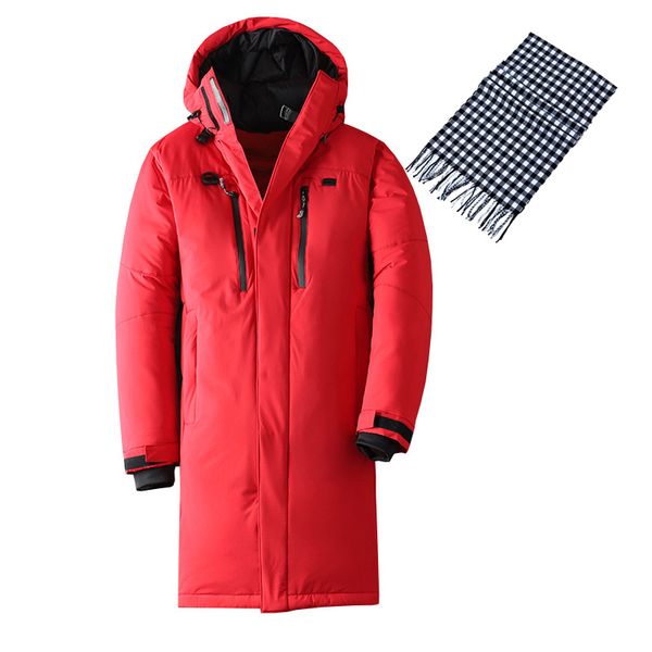 

new brand 90% white duck down mens down jacket coat fashion large size hooded thick warm mens winter jackets, Black