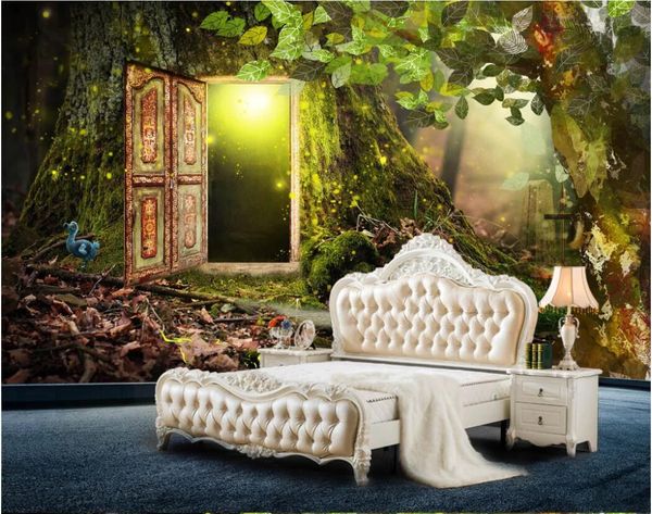 

3d wallpaper custom p murals creative large background wall virgin forest fantasy forest tv wall wallwallpaper for walls 3 d