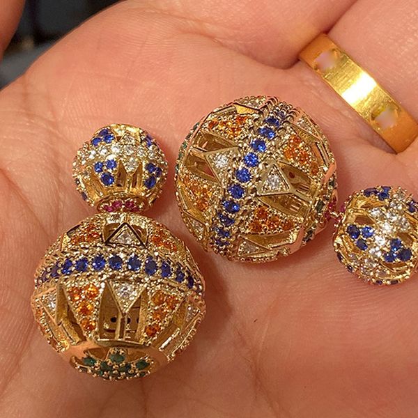 

fashion new hollow size ball earrings woman color colorful earrings stainless steel 925 silver needle